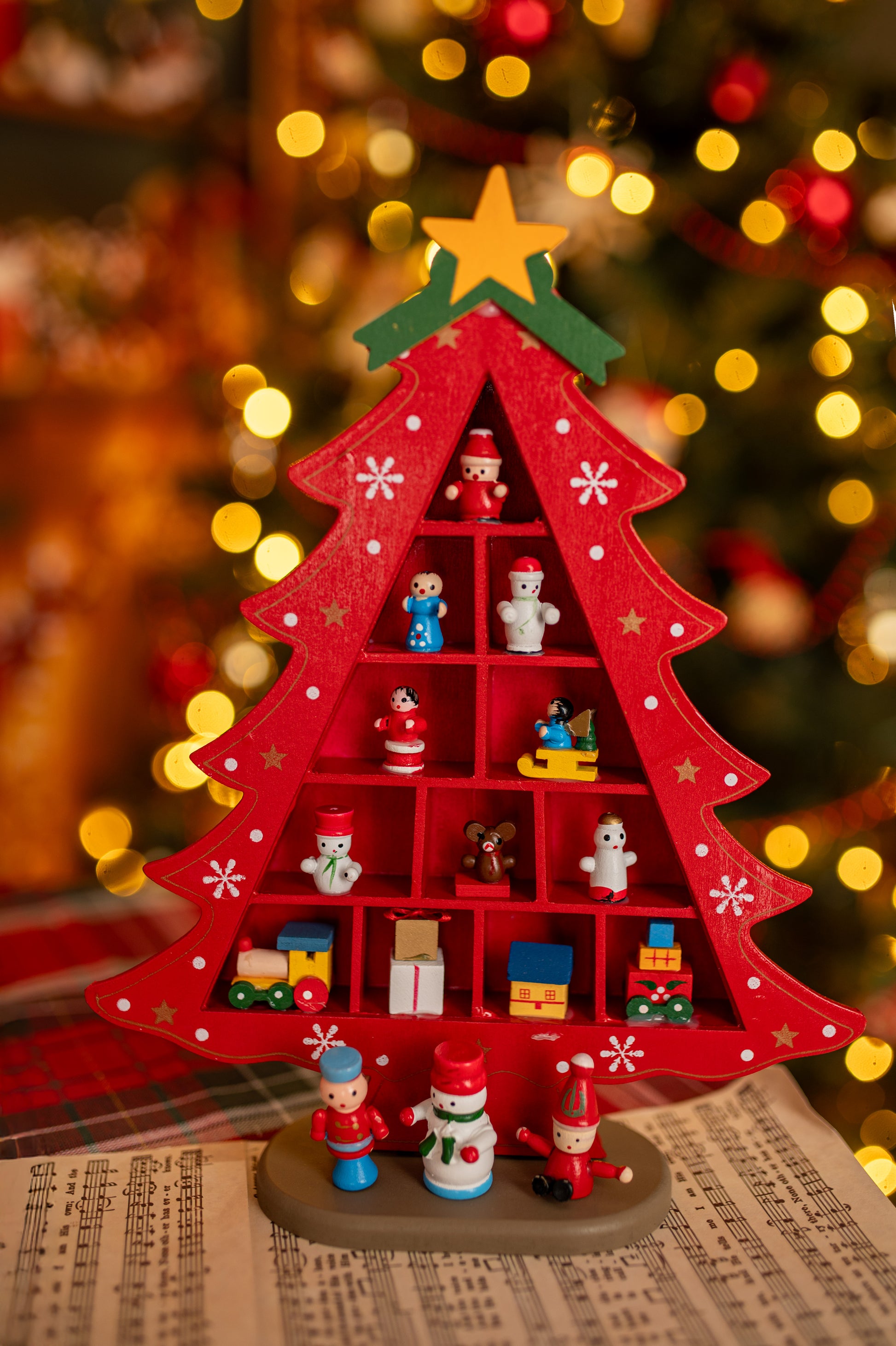 Ozdobna Choinka Drewniana 29cm