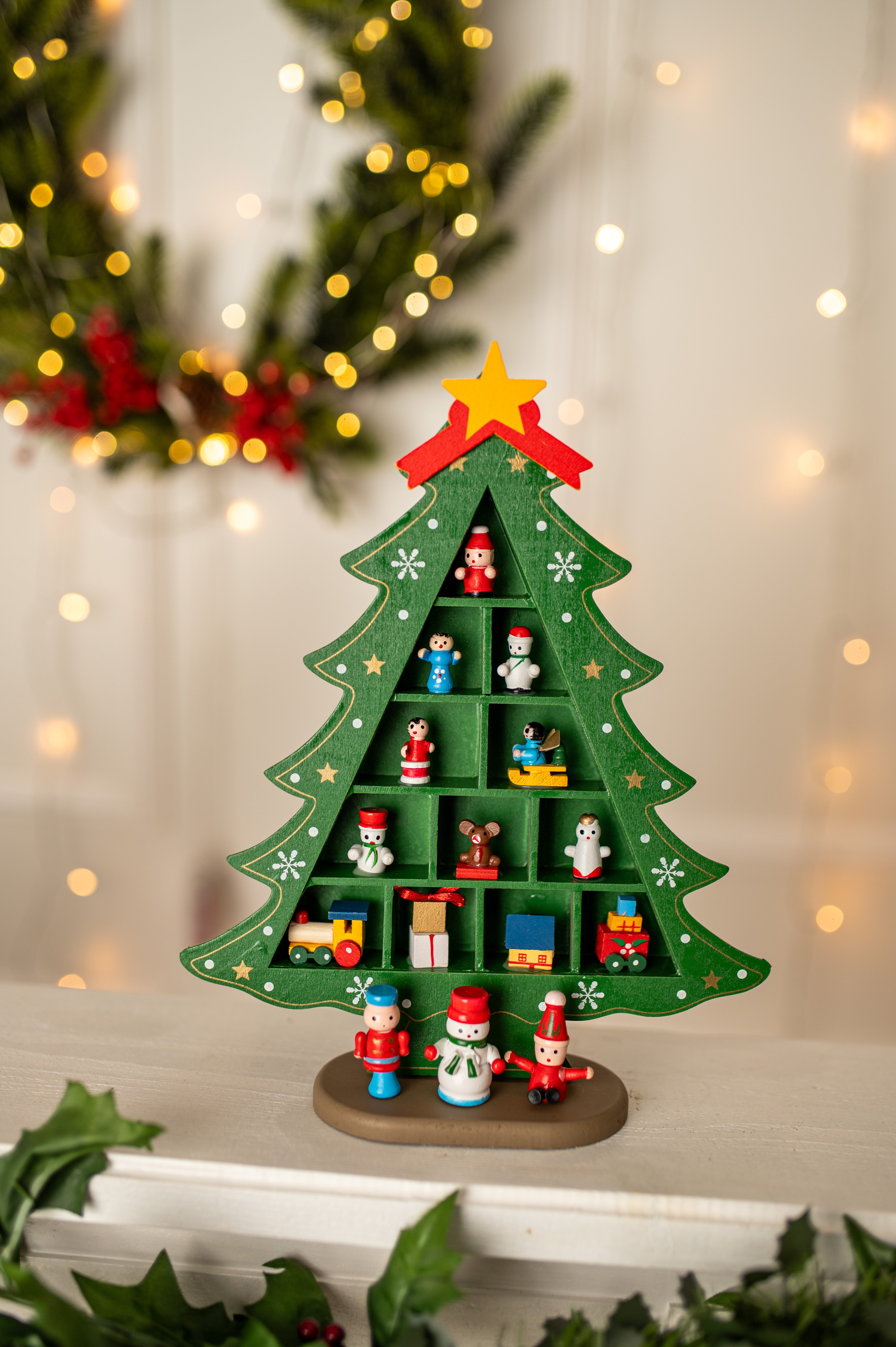 Ozdobna Choinka Drewniana 29cm