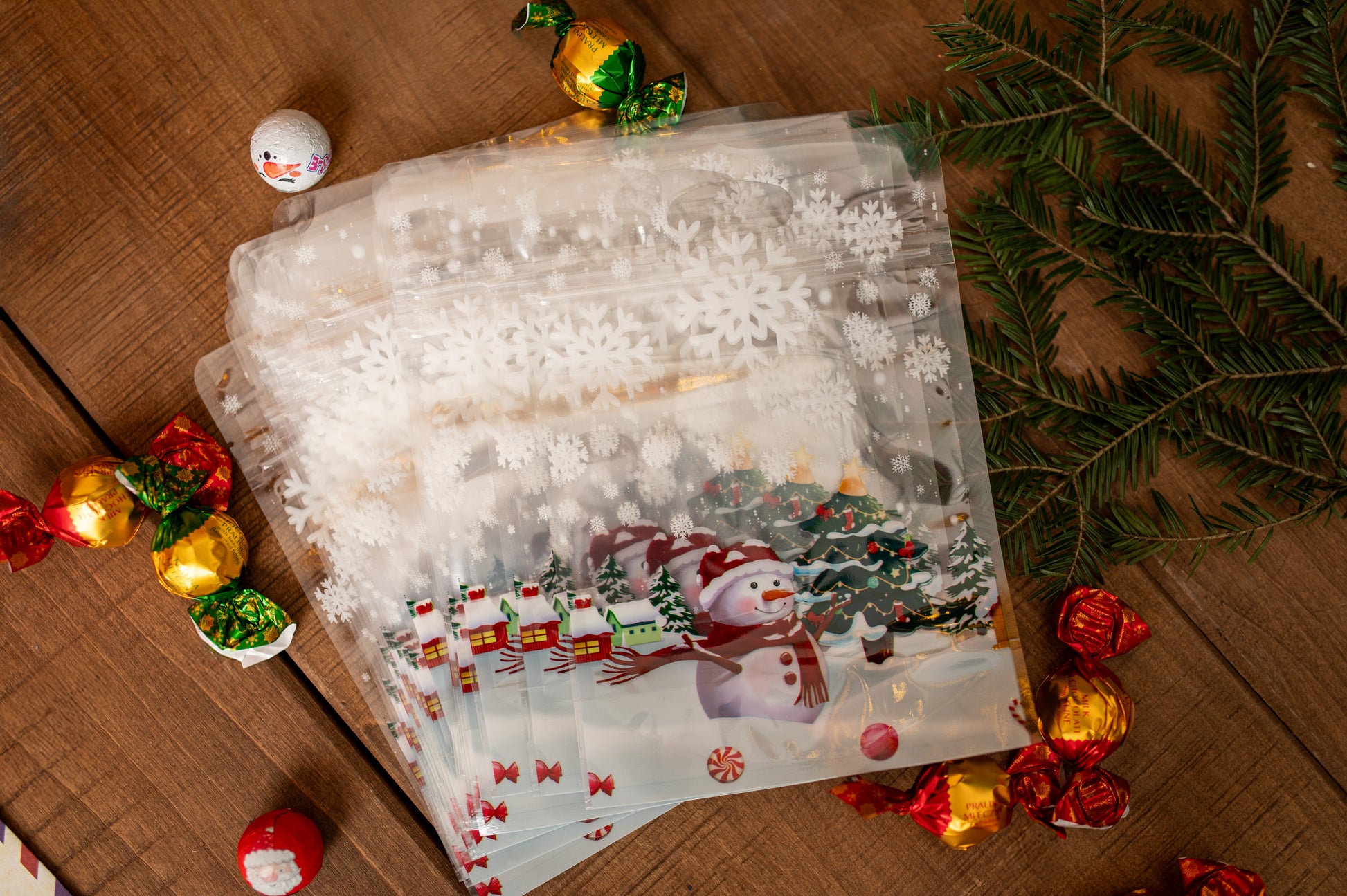 Świąteczne Woreczki Strunowe 155×220mm 20szt.