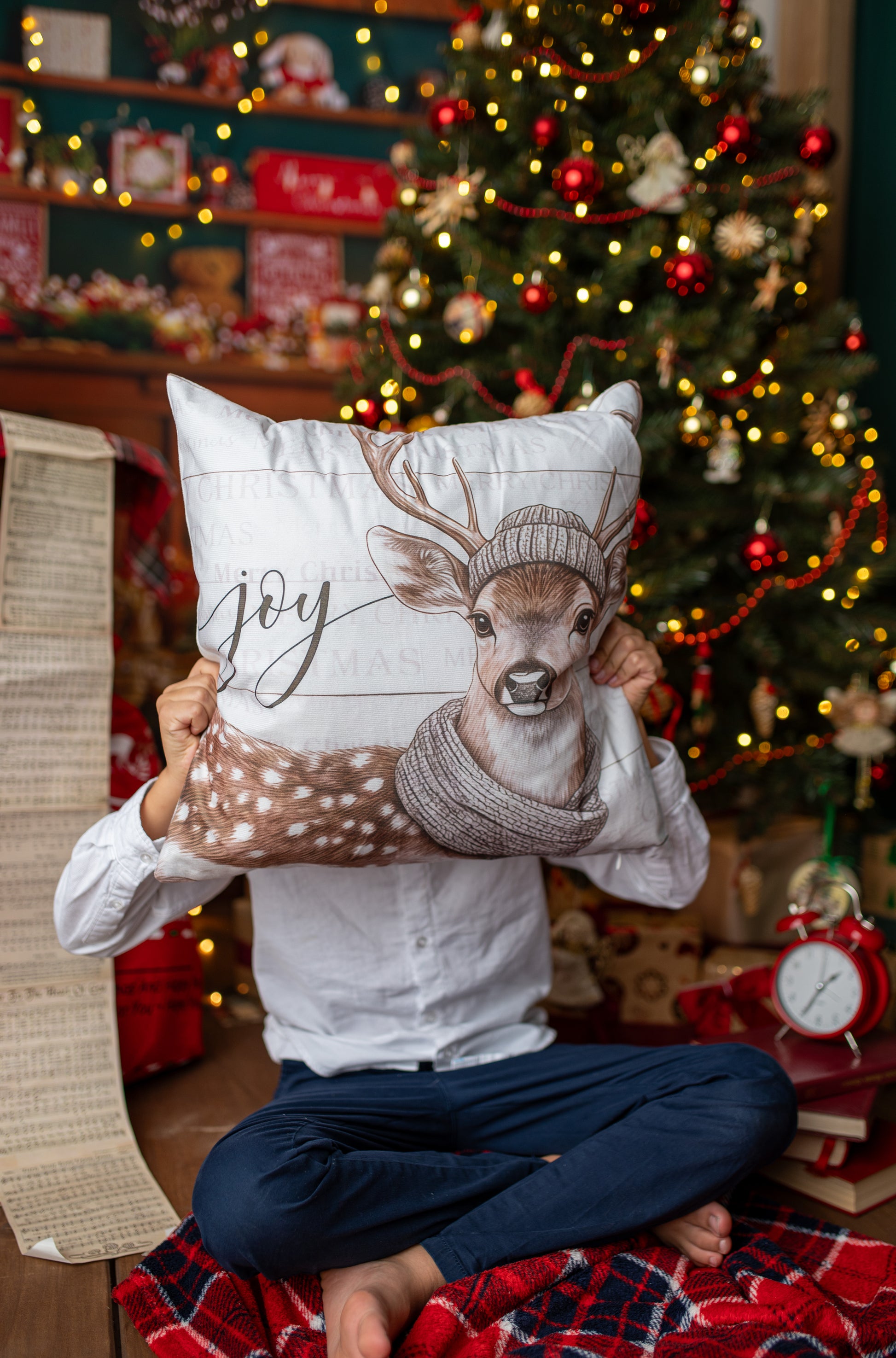 Poszewka na Poduszkę z Motywem Renifera 44×44cm