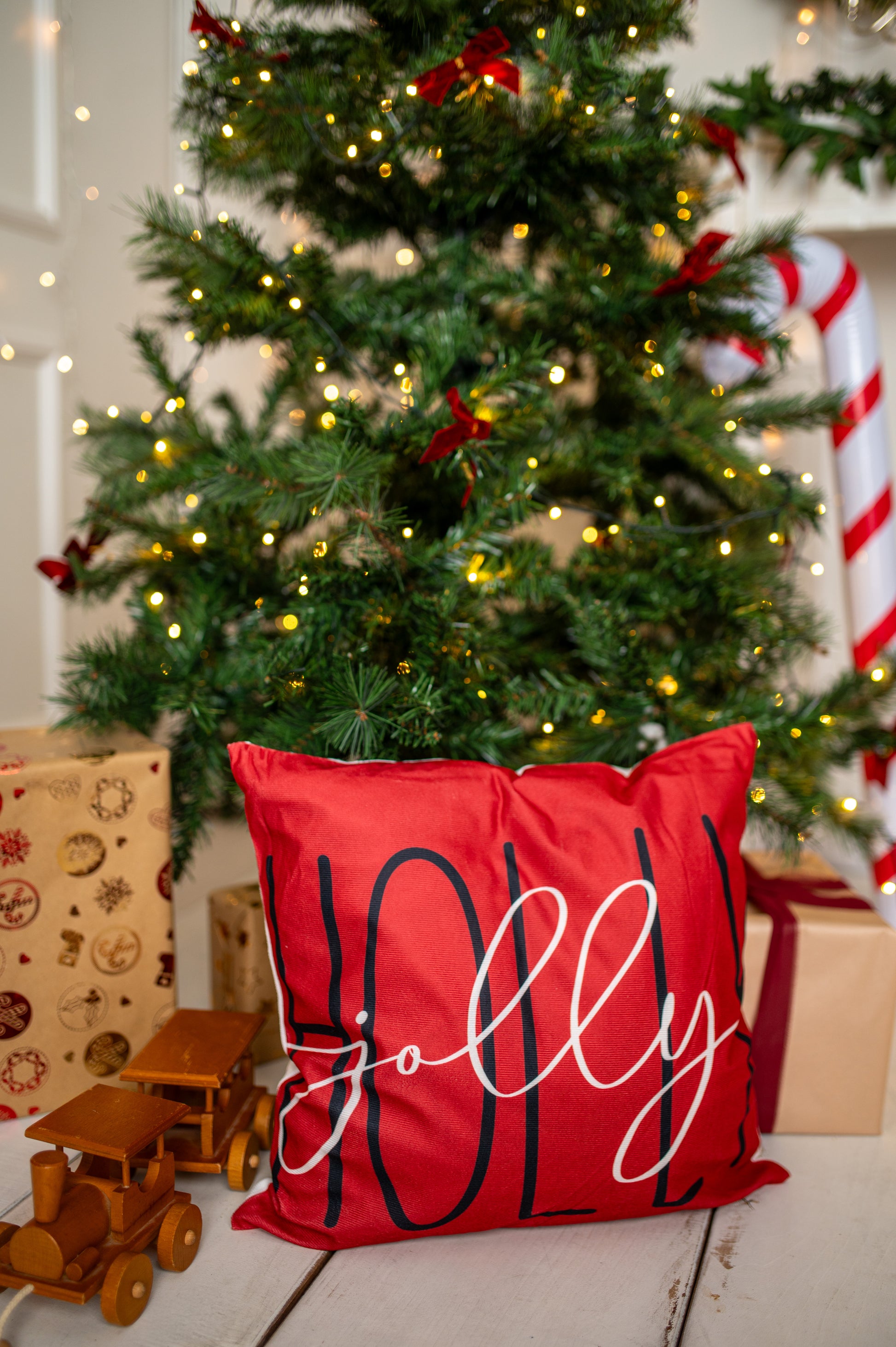 Świąteczna Dekoracyjna Poszewka na Poduszkę 45×45cm