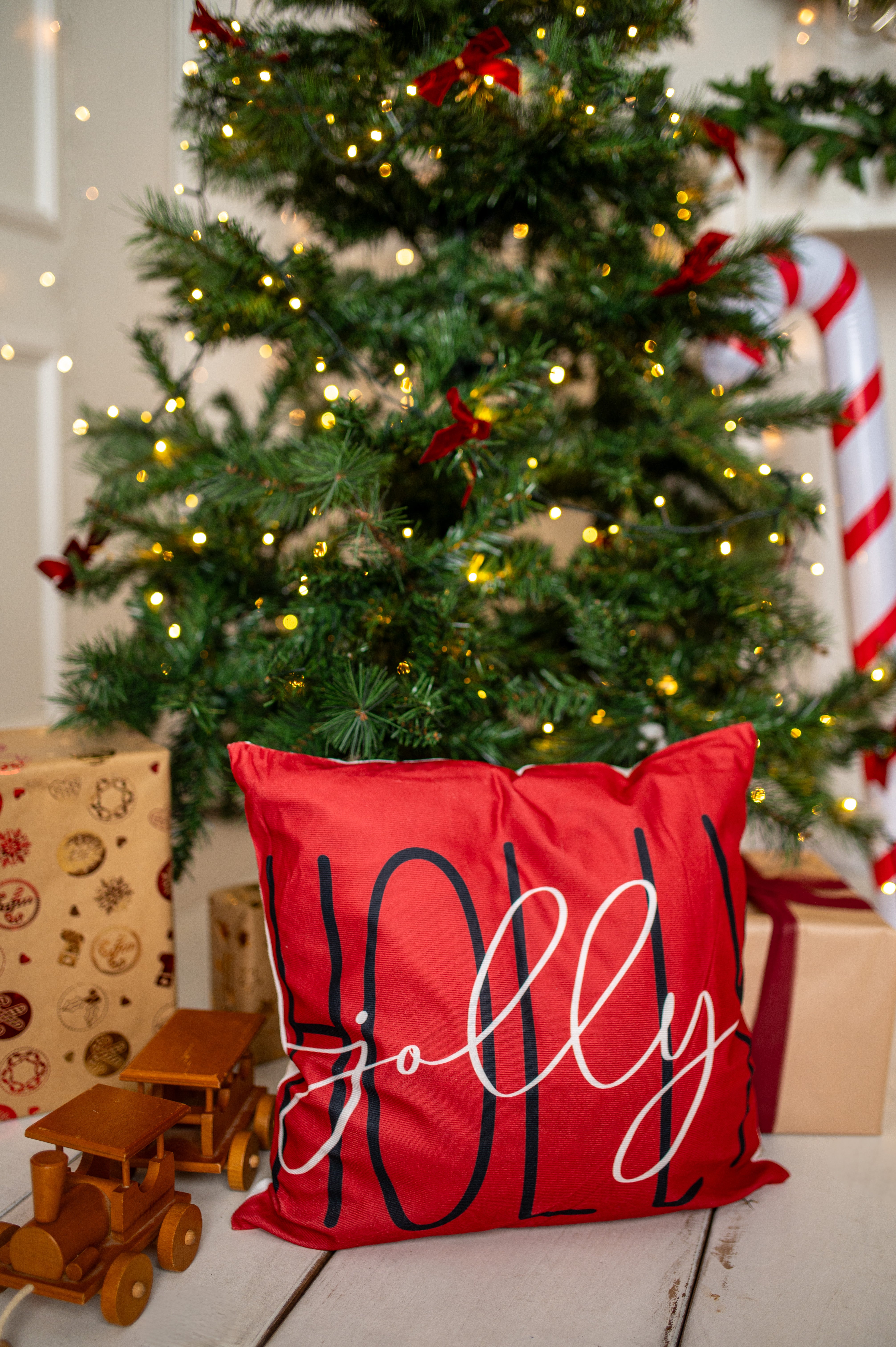 Świąteczna Dekoracyjna Poszewka na Poduszkę 45×45cm