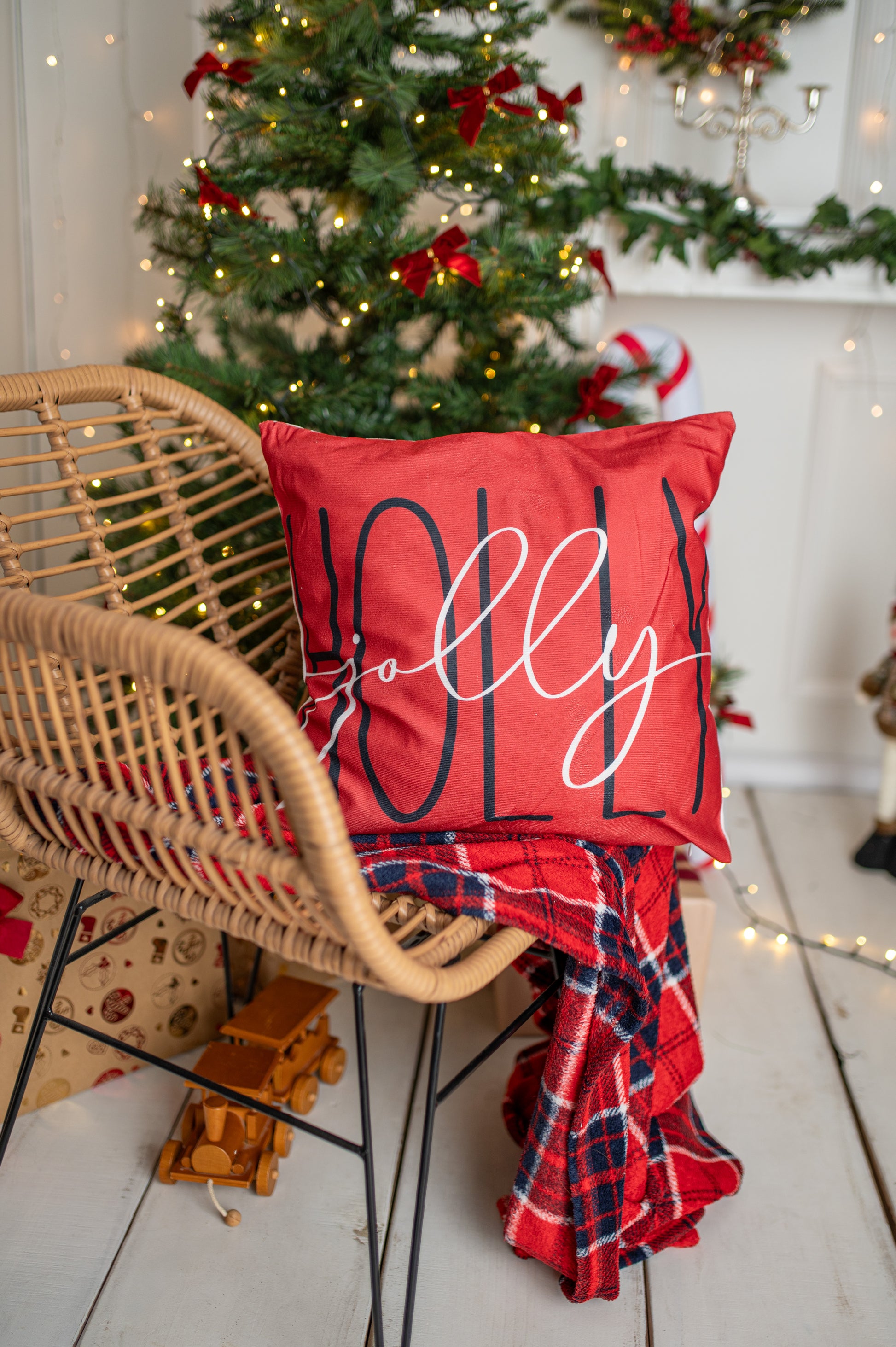 Świąteczna Dekoracyjna Poszewka na Poduszkę 45×45cm