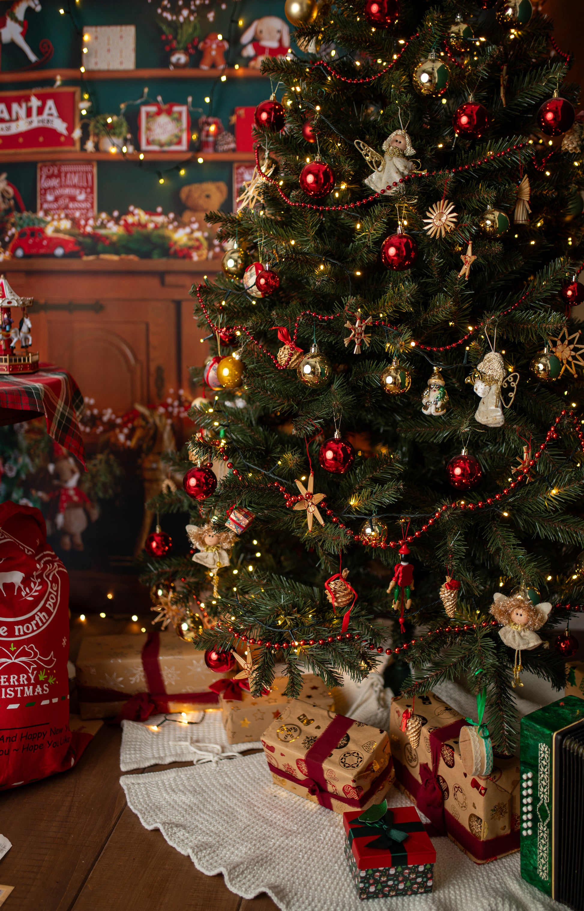 Świąteczna Mata Dywanik Pod Choinke