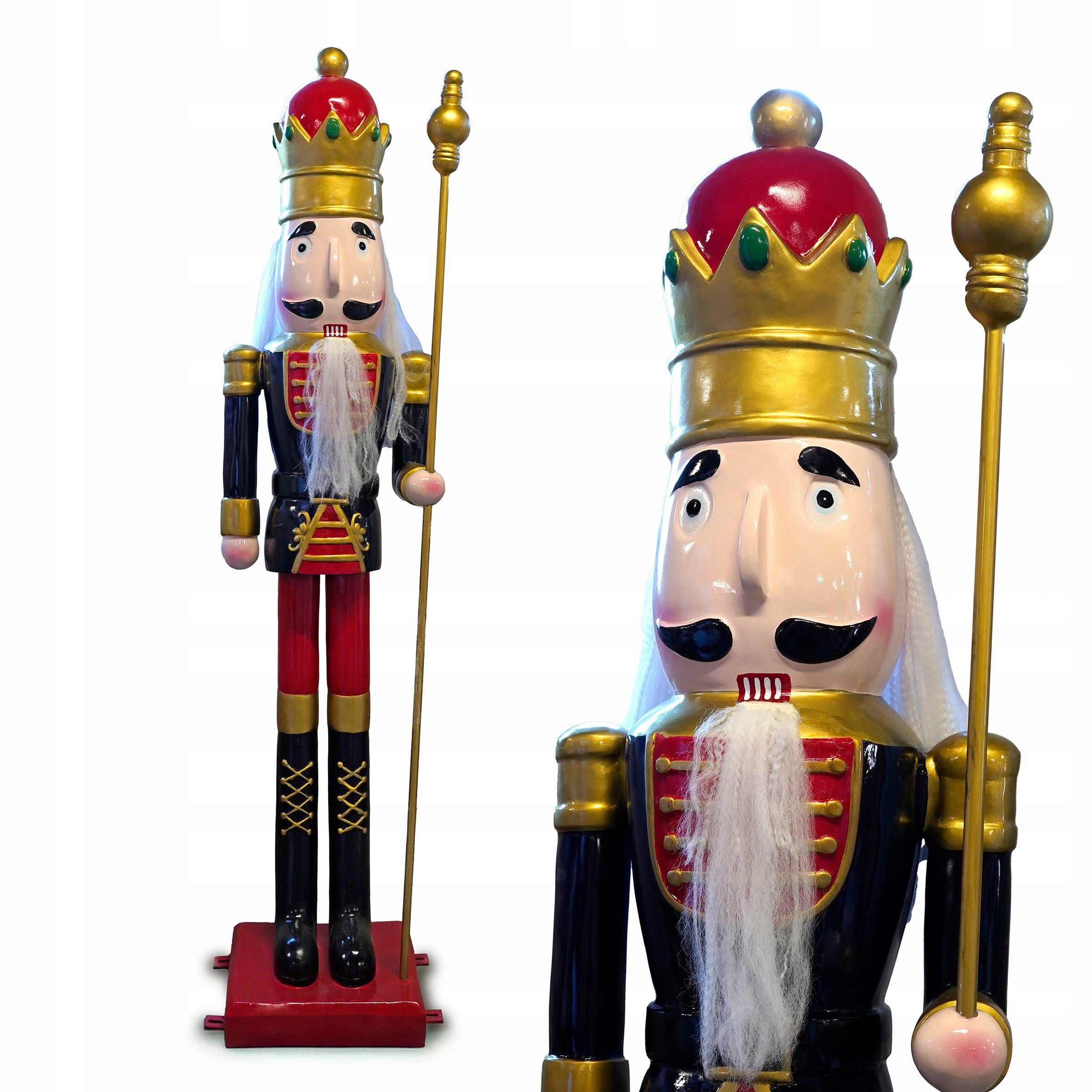 Świąteczny Dziadek Do Orzechów 2,24m Ozdoba Miejska