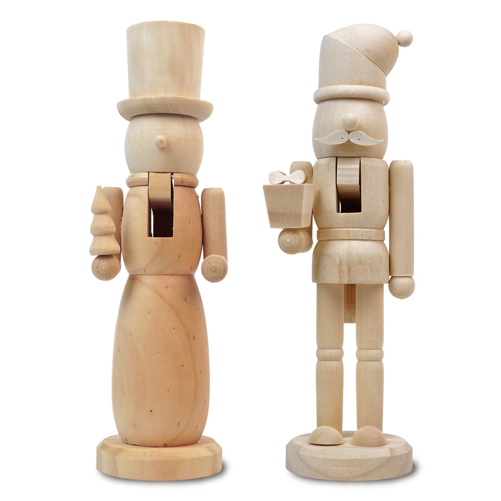 Dziadek do Orzechów Ozdobny Drewniany 2szt