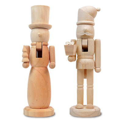 Dziadek do Orzechów Ozdobny Drewniany 2szt