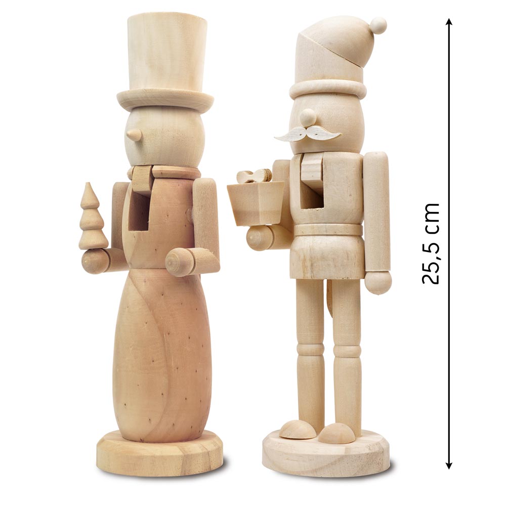 Dziadek do Orzechów Ozdobny Drewniany 2szt