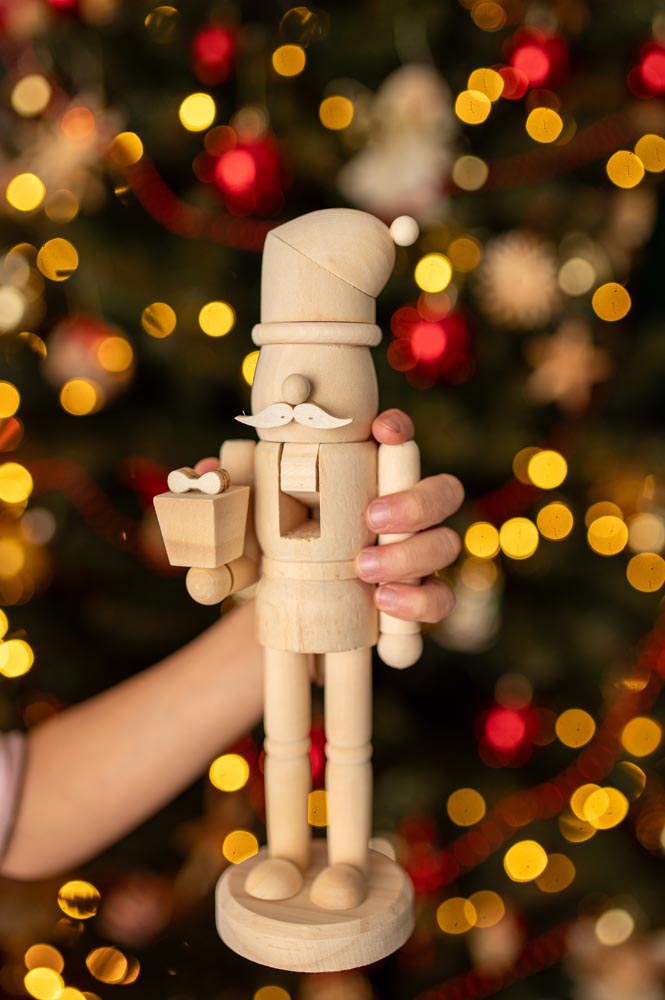 Dziadek do Orzechów Ozdobny Drewniany 2szt