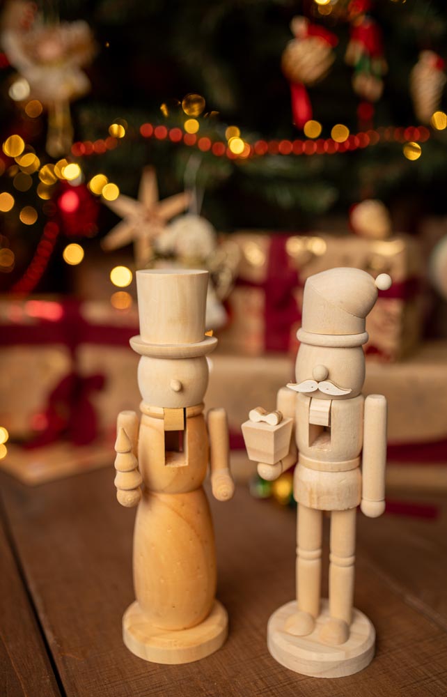 Dziadek do Orzechów Ozdobny Drewniany 2szt