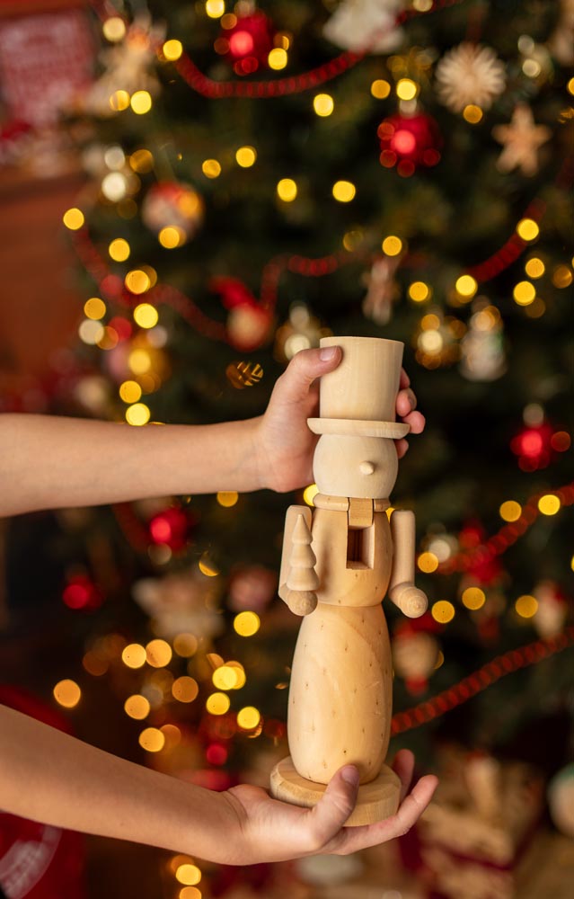 Dziadek do Orzechów Ozdobny Drewniany 2szt