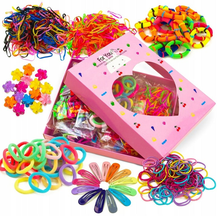 Duży zestaw akcesoriów do włosów dla dziewczynki