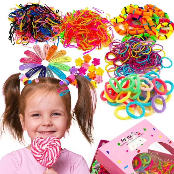 Duży zestaw akcesoriów do włosów dla dziewczynki