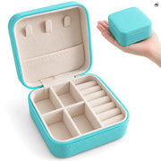 Etui Podróżne na Biżuterię 9,5 × 9,5 × 5 cm Turkusowe