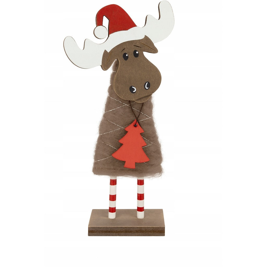 Drewniana Figurka Renifer Ozdoba Dekoracyjna