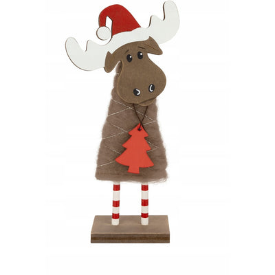 Drewniana Figurka Renifer Ozdoba Dekoracyjna
