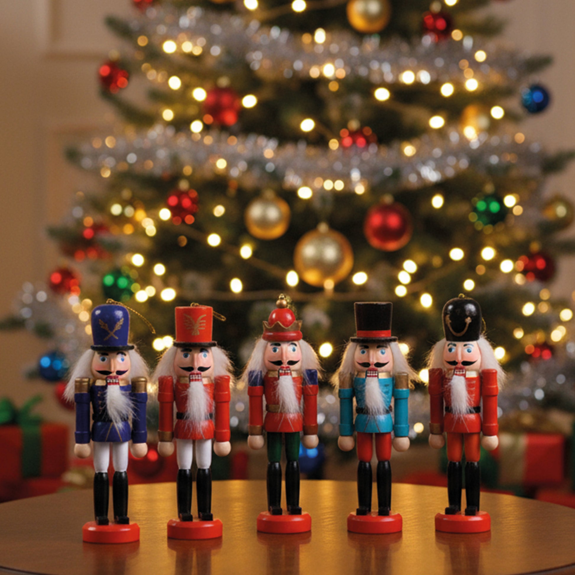 Dziadek do Orzechów Zawieszka na Choinkę - Zestaw 6 szt