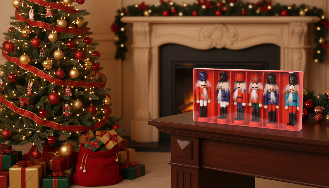 Dziadek do Orzechów Zawieszka na Choinkę - Zestaw 6 szt