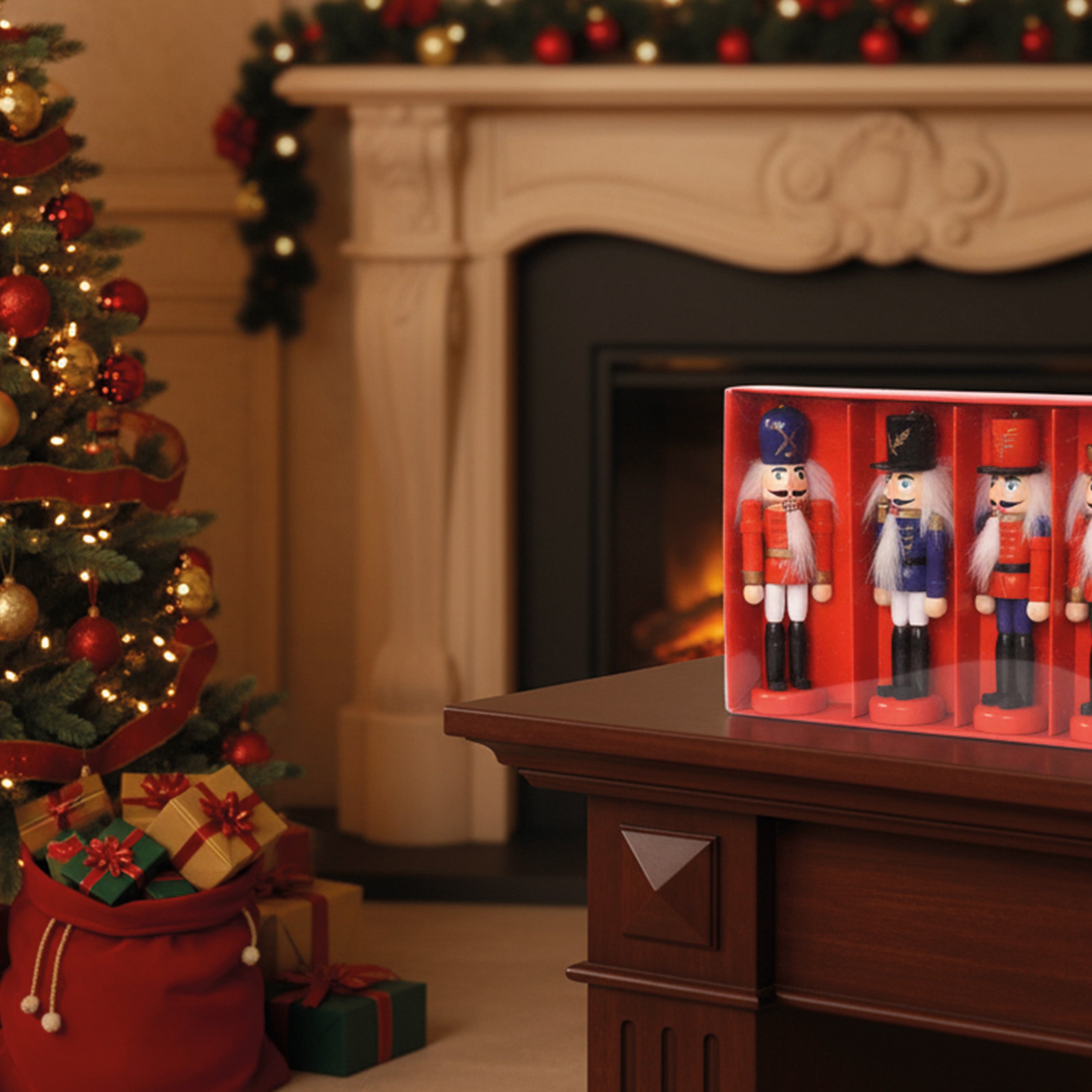 Dziadek do Orzechów Zawieszka na Choinkę - Zestaw 6 szt