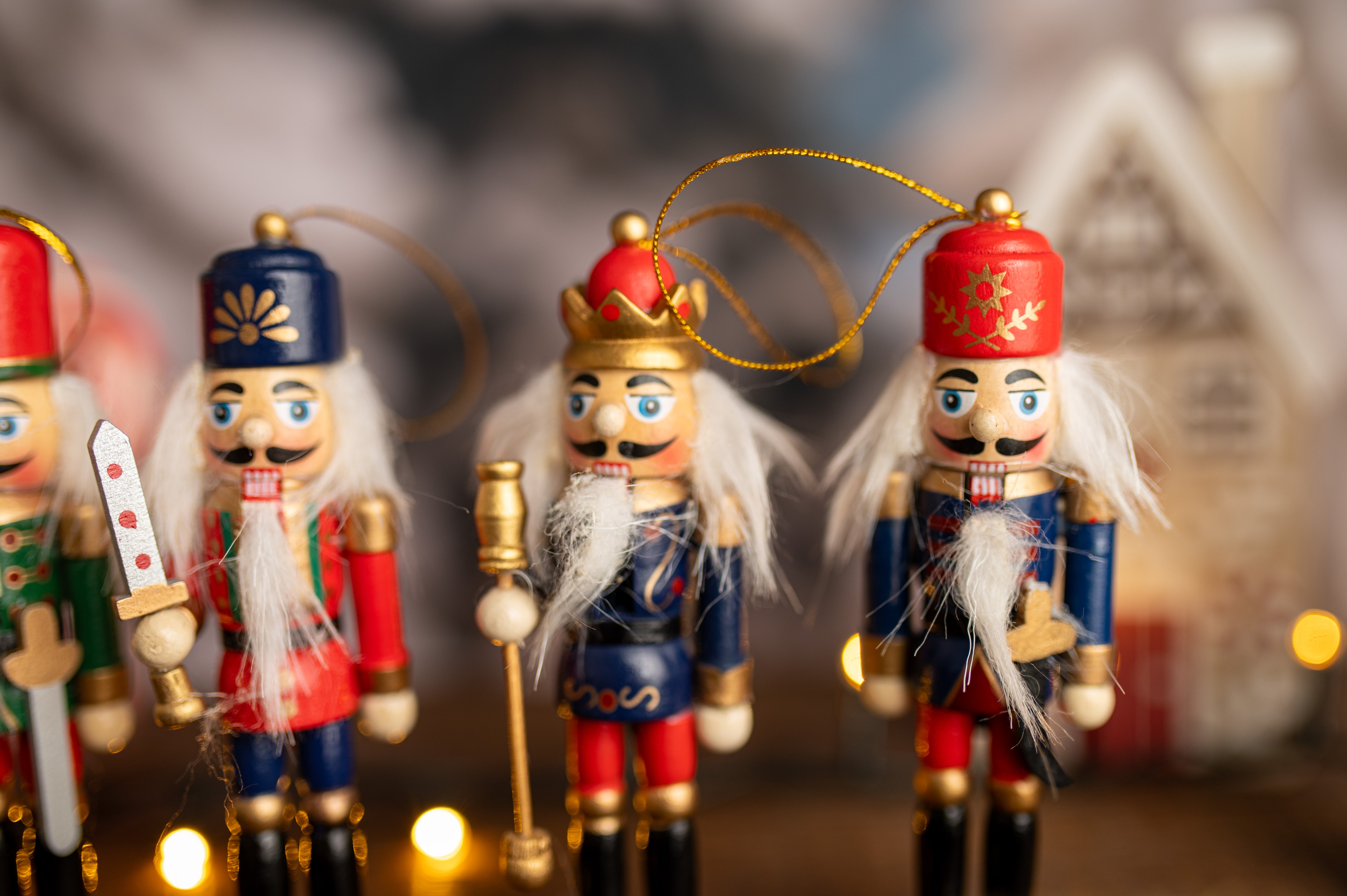 Dziadek do Orzechów Zawieszka na Choinkę - Zestaw 6 szt