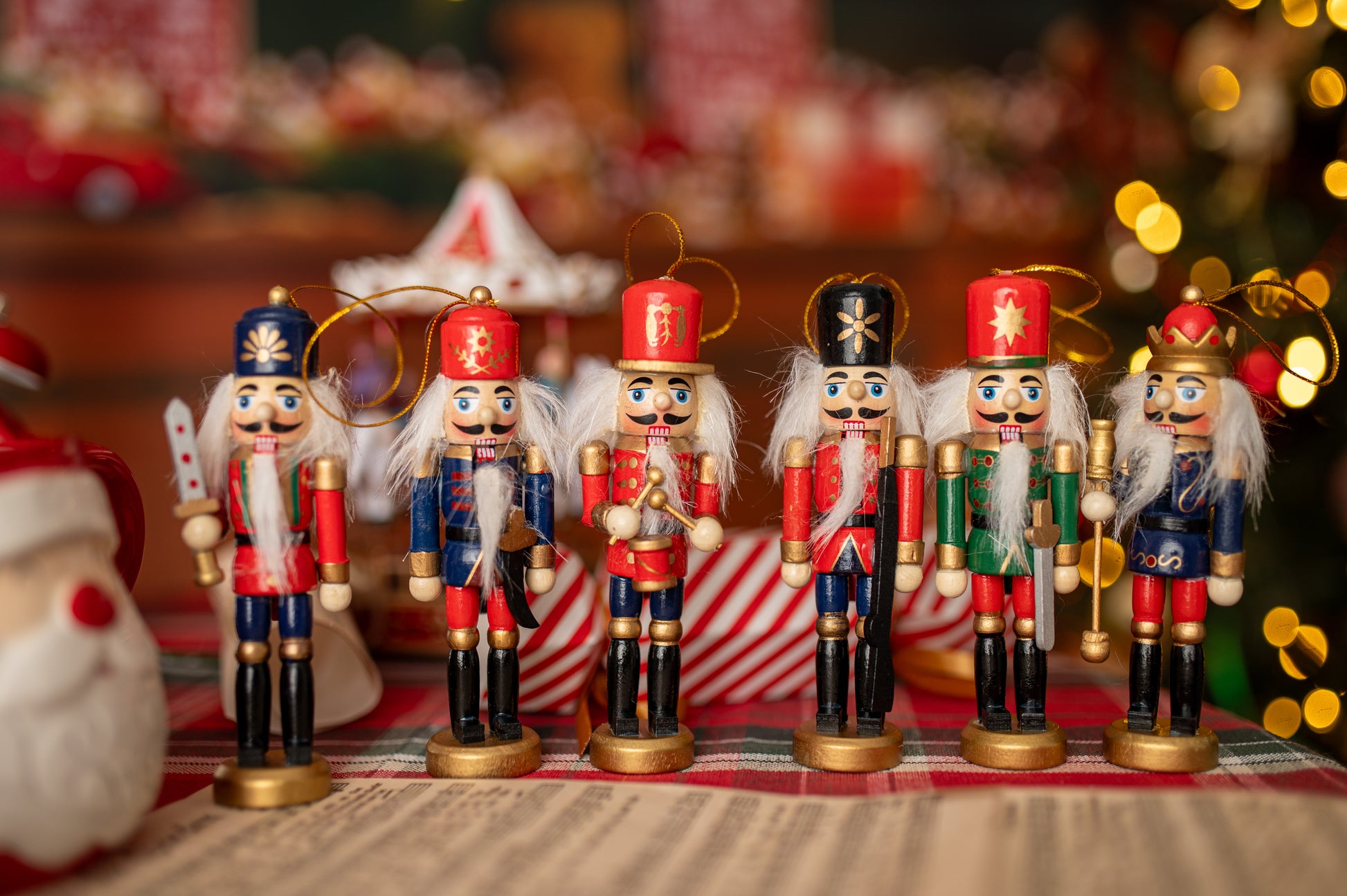 Dziadek do Orzechów Zawieszka na Choinkę - Zestaw 6 szt