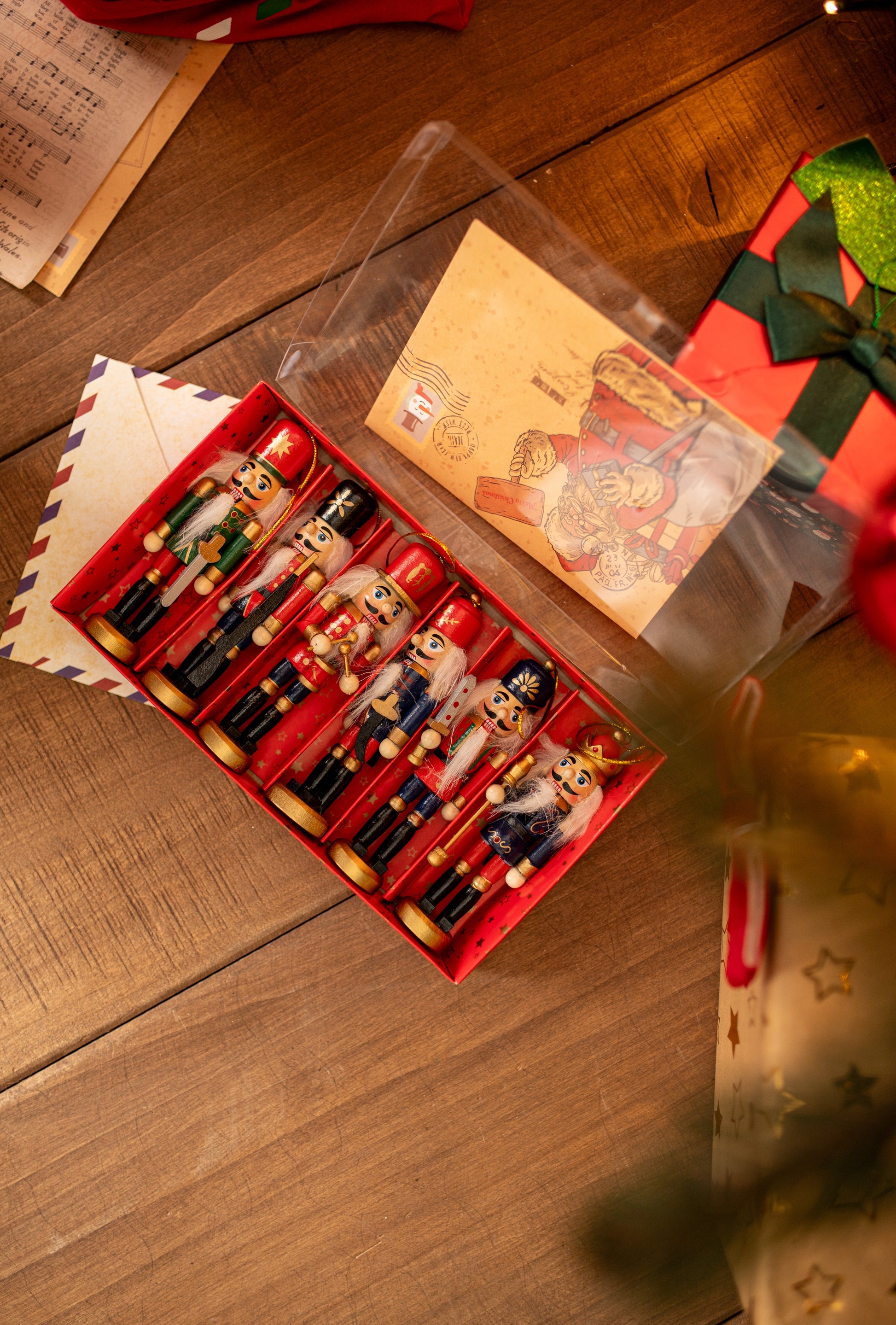 Dziadek do Orzechów Zawieszka na Choinkę - Zestaw 6 szt