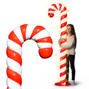 Świąteczna Laska Cukrowa 196 cm – Ogrodowa Dekoracja Figurka