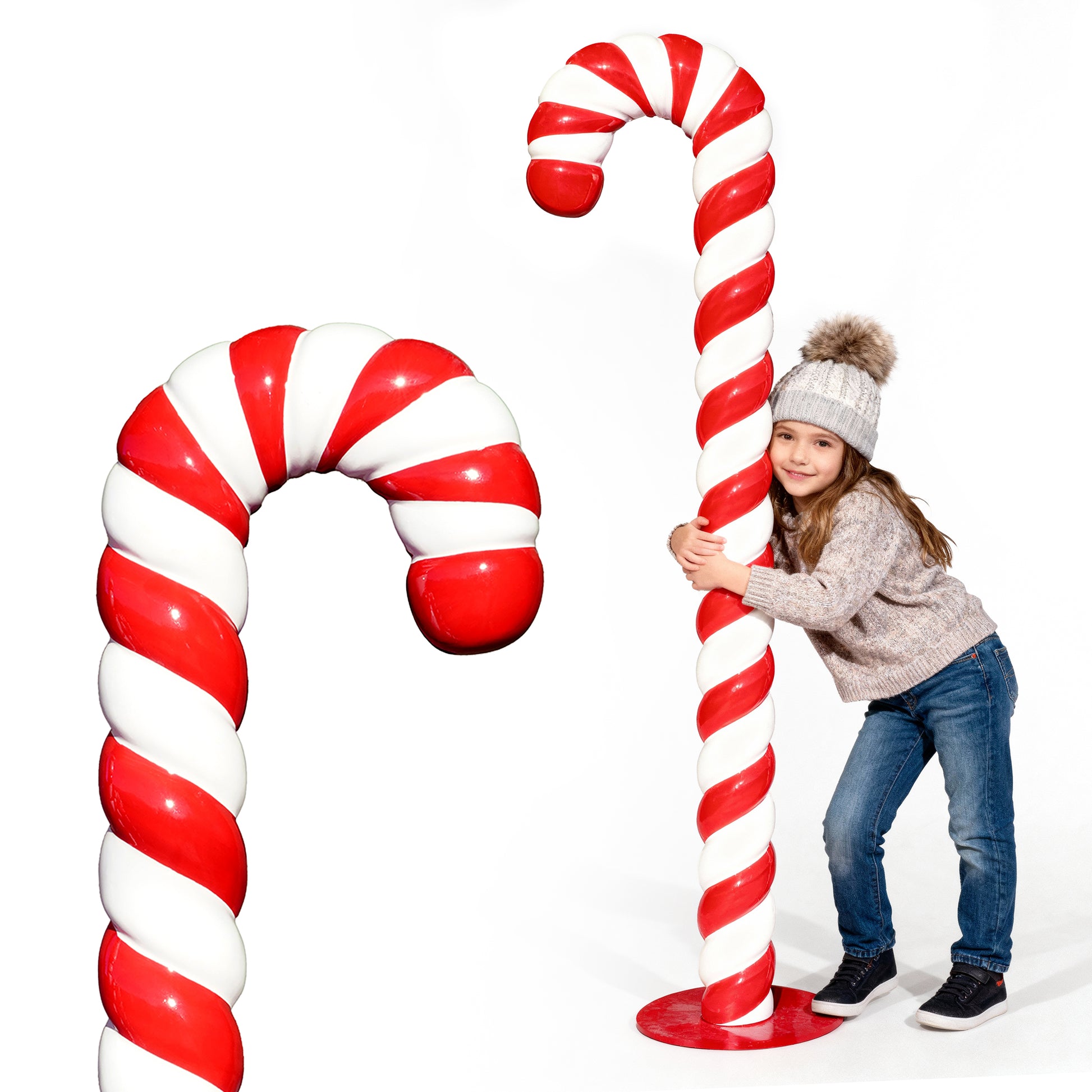 Świąteczna Laska Cukrowa 196 cm – Ogrodowa Dekoracja Figurka