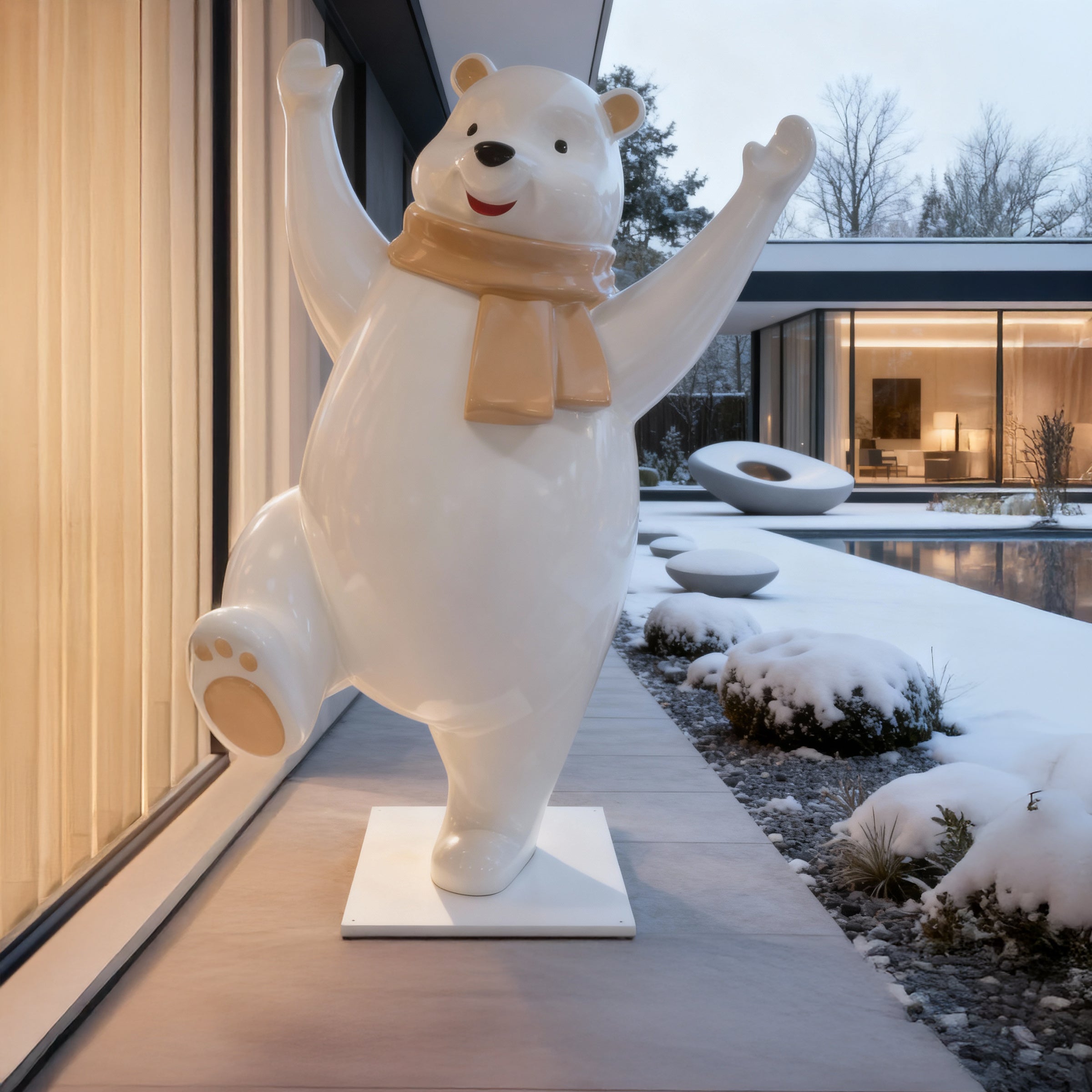 Miś Świąteczny 1,85m Miejska Figurka