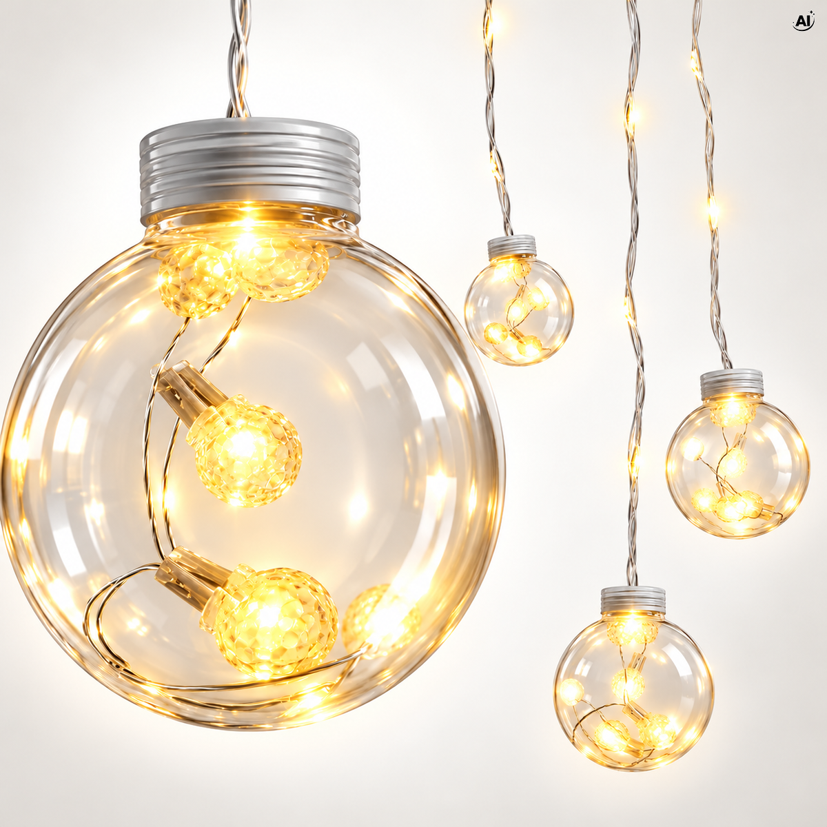 Lampki girlanda świetlna LED Kule Świecące 10szt.