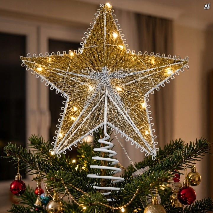 Gwiazda LED na Choinkę Czubek 25 cm