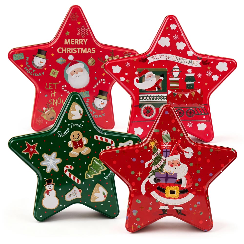 Pojemnik Gwiazda Świąteczny Zestaw 4szt.