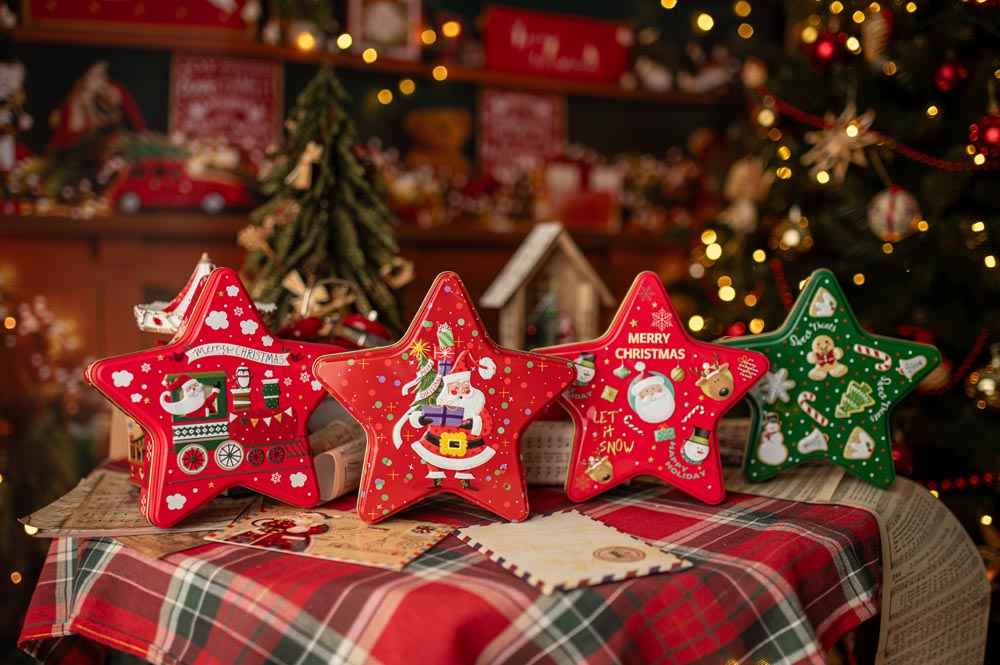 Pojemnik Gwiazda Świąteczny Zestaw 4szt.