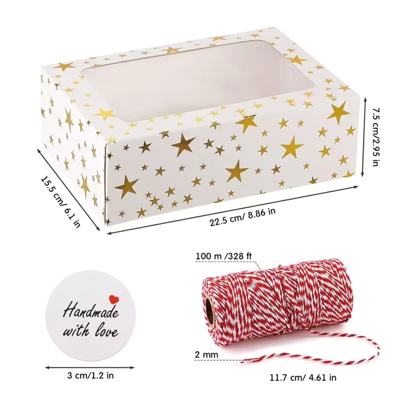 Pudełka z Okienkiem Świąteczne 6szt