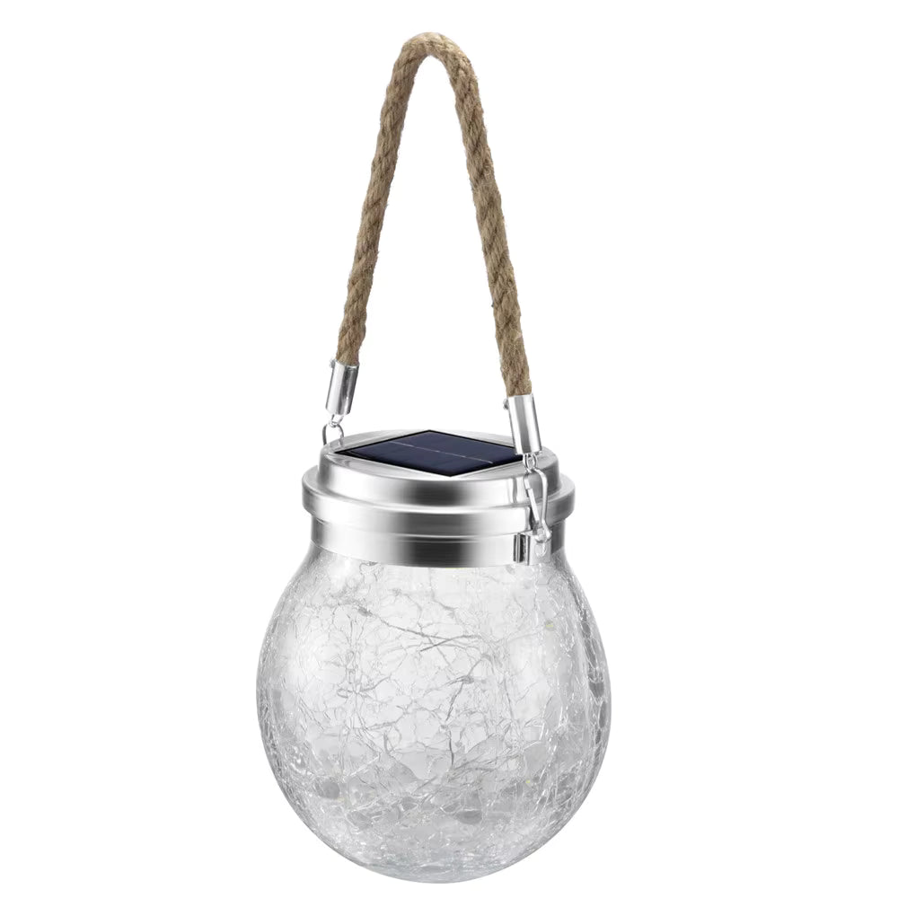 Solarna lampa ogrodowa LED typu „crackle”