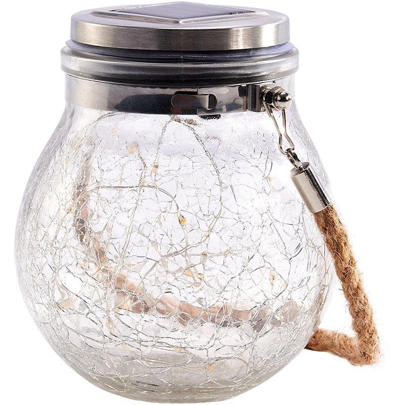 Solarna lampa ogrodowa LED typu „crackle”