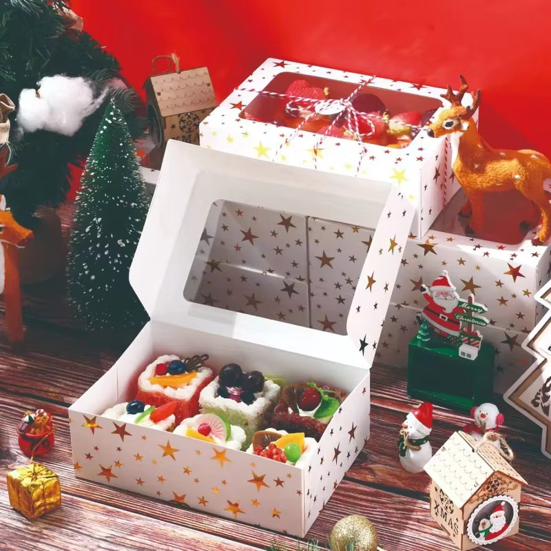 Pudełka z Okienkiem Świąteczne 6szt