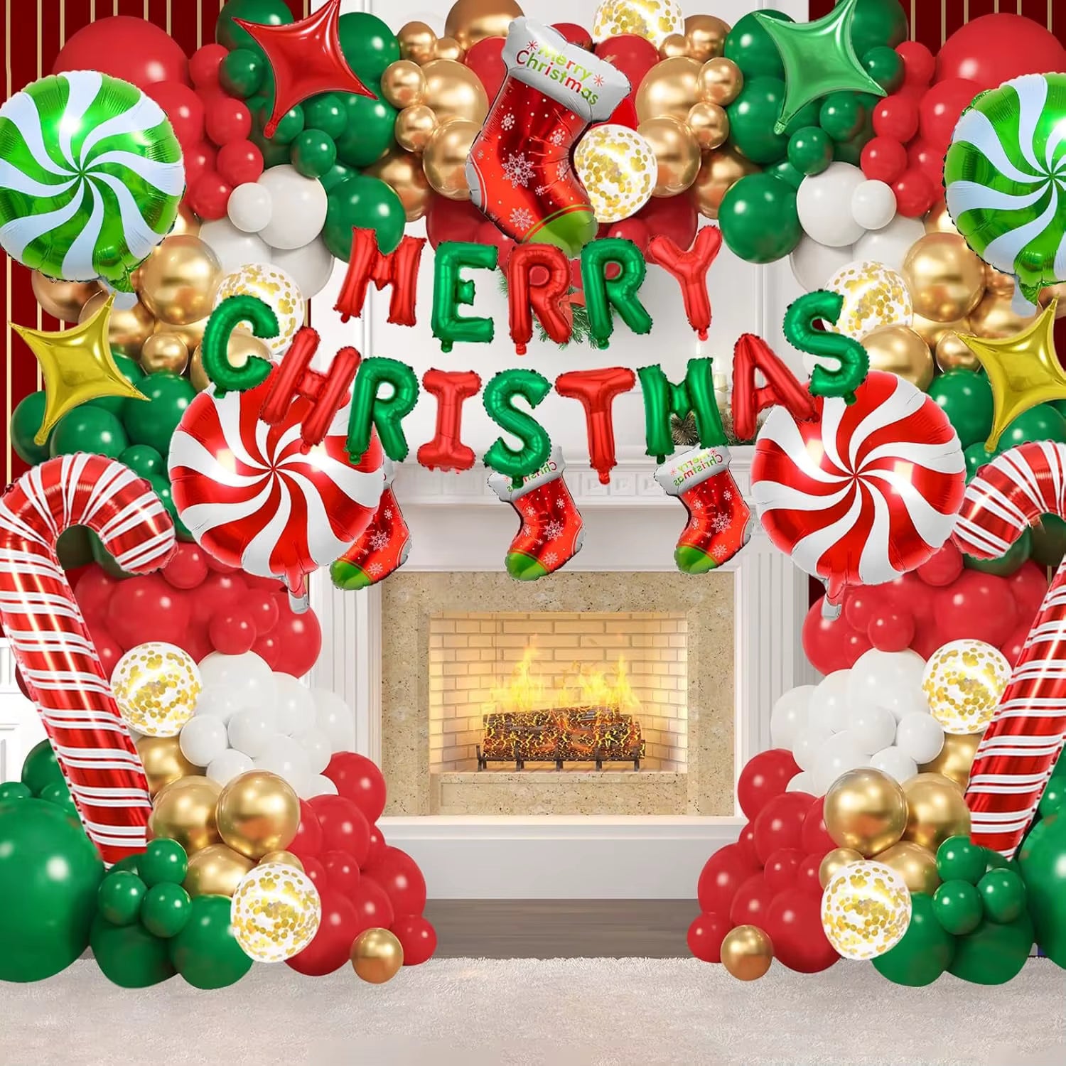 Girlanda Świąteczna Balonowa Merry Chistmas