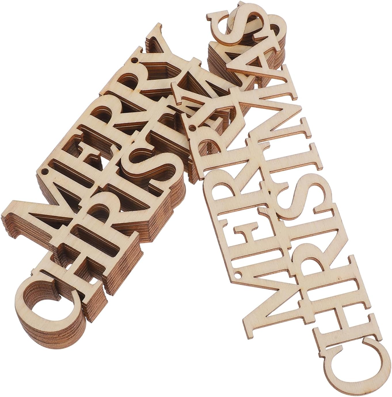 Drewniana Ozdoby Na Choinkę Świąteczne Zawieszki 6szt