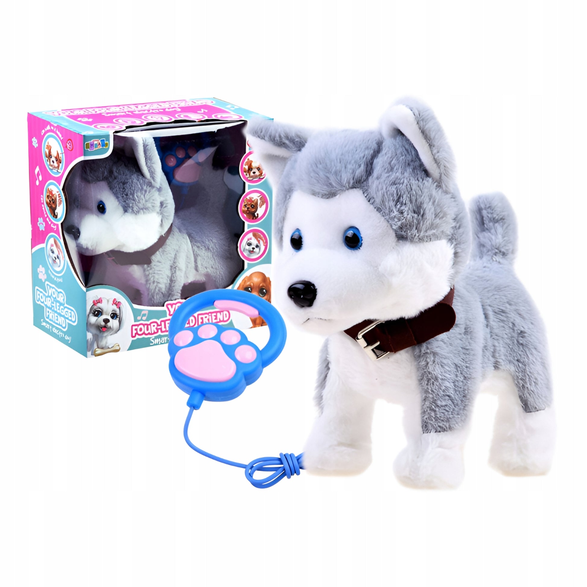 Interaktywny Piesek Husky Maskotka