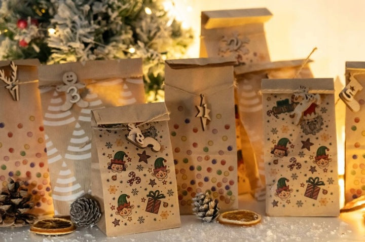 KALENDARZ ADWENTOWY DREWNIANE NUMERKI do zawieszenia DIY ZESTAW Zawieszki