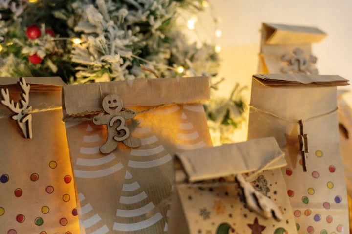 KALENDARZ ADWENTOWY DREWNIANE NUMERKI do zawieszenia DIY ZESTAW Zawieszki