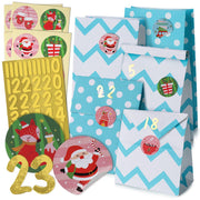 Kalendarz Adwentowy Woreczki Błękitne 24szt.