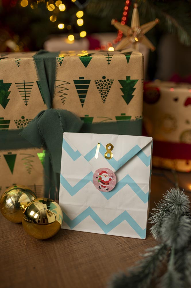 Kalendarz Adwentowy Woreczki Błękitne 24szt.