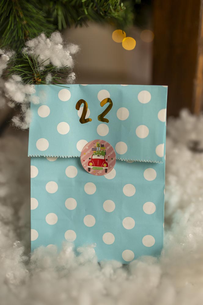 Kalendarz Adwentowy Woreczki Błękitne 24szt.