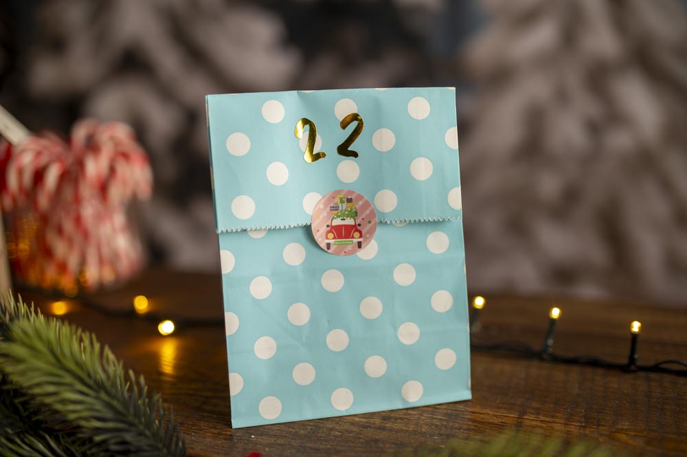 Kalendarz Adwentowy Woreczki Błękitne 24szt.