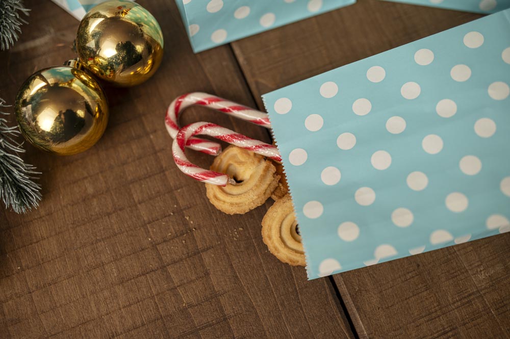 Kalendarz Adwentowy Woreczki Błękitne 24szt.