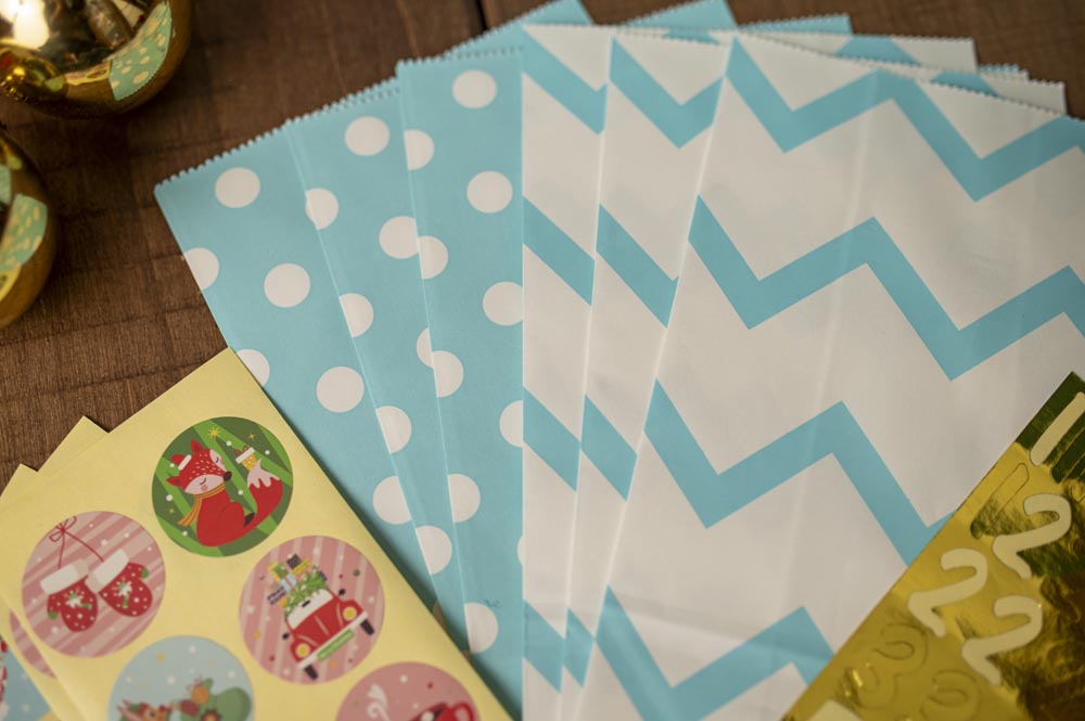 Kalendarz Adwentowy Woreczki Błękitne 24szt.