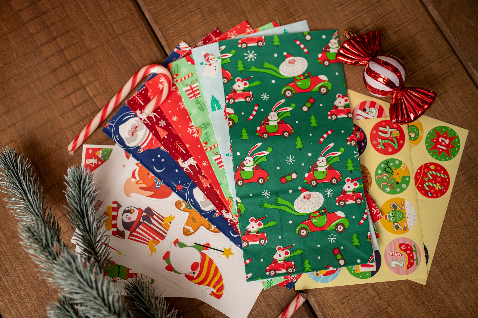 Kalendarz Adwentowy Zestaw Torebek z Akcesoriami