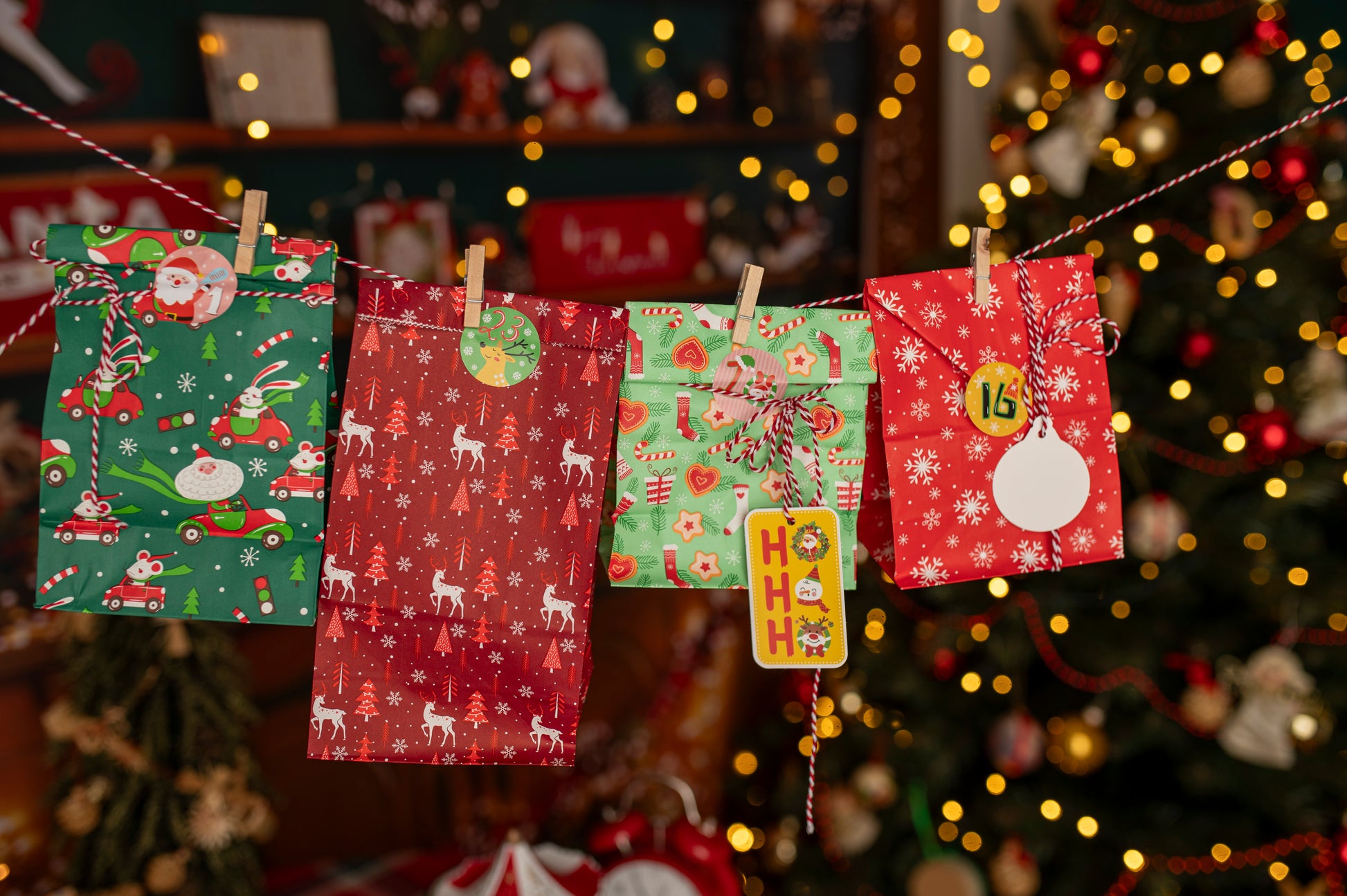 Kalendarz Adwentowy Zestaw Torebek z Akcesoriami